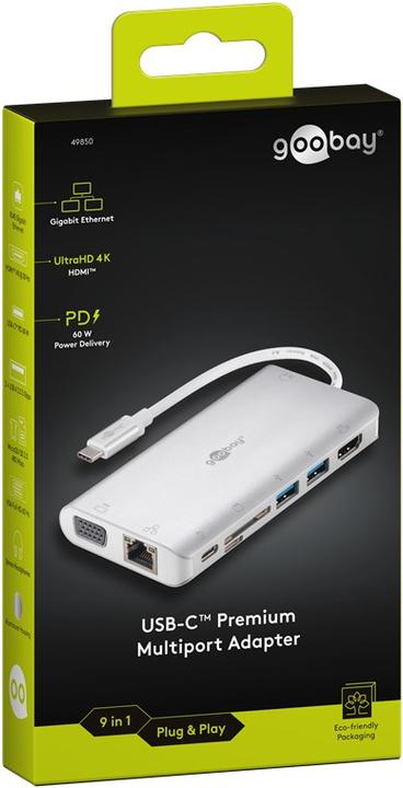 Actual product image Goobay Premium 49850 (USB-C, 8 Ports)