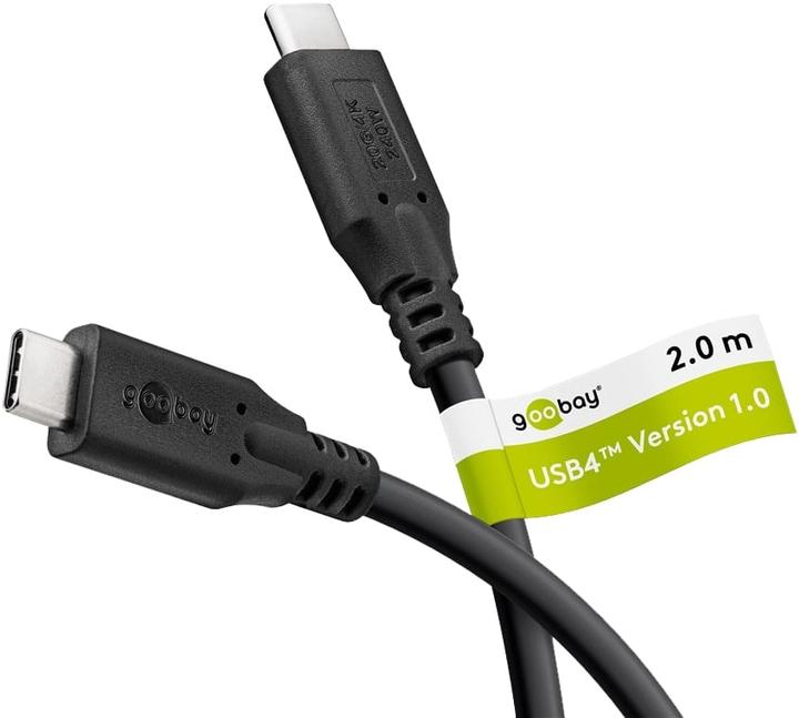 Immagine prodotto Goobay Cavo USB-C, USB4, 240 W, 20 Gbit/s, Power Delivery, 2 m (2 m, USB 4.0)