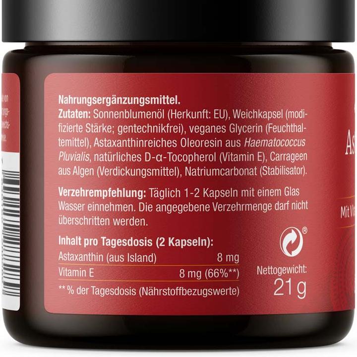 Image du produit Effective Nature Astaxanthin mit Vitamin E (60 pièce(s), Capsules, 40 g)