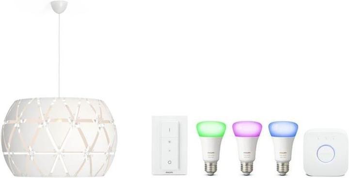 Actual product image Philips Hue White & Color Ambiance Starterset und Hängeleuchte MyLiving Sandalwood