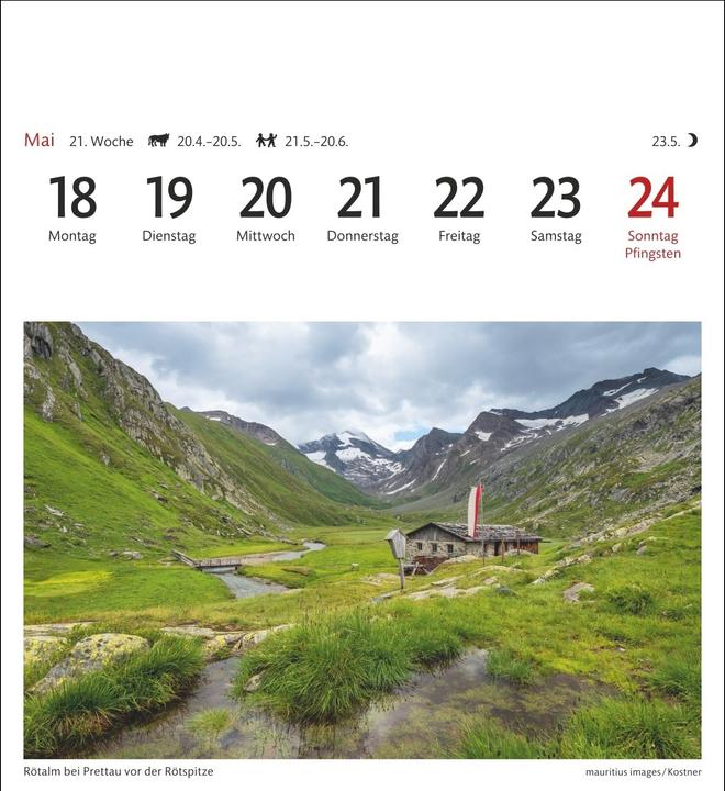 Actual product image Harenberg Südtirol Sehnsuchtskalender 2026 - Wochenkalender mit 53 Postkarten (Hardcover, German)
