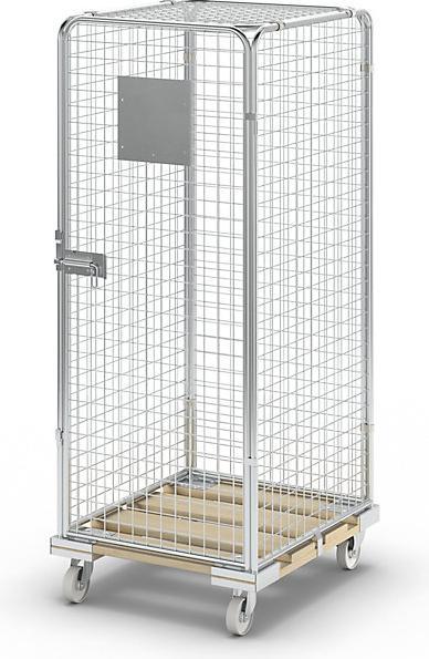 Produktbild kaiserkraft Antidiebstahlbehälter mit Holz-Rollplatte (500 kg)