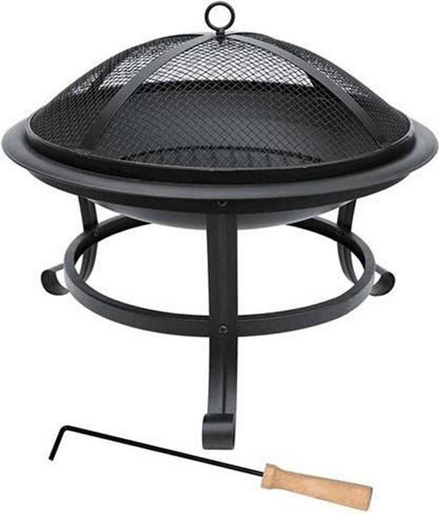 Produktbild Grafner Feuerschale mit Funkenschutzgitter, Feuerhaken und Kohlerost Feuerkorb Ø 52cm (52 cm)