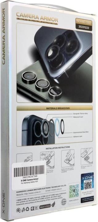 Produktbild X-One Protective glass Sapphire Camera Armor - for Samsung Galaxy S25 (1 Stück, Samsung Galaxy S25)