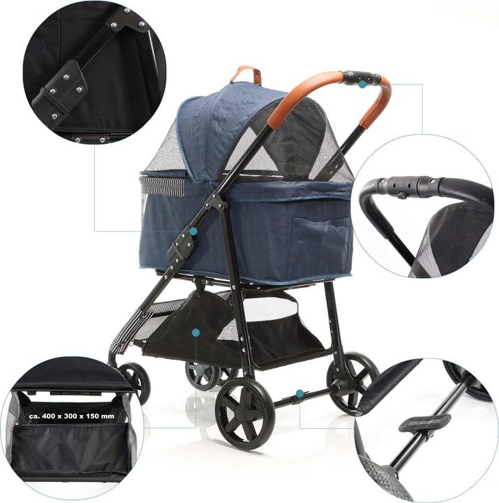 Actual product image Fudajo 2in1 pet stroller (Dog, Foldable, Breathable)