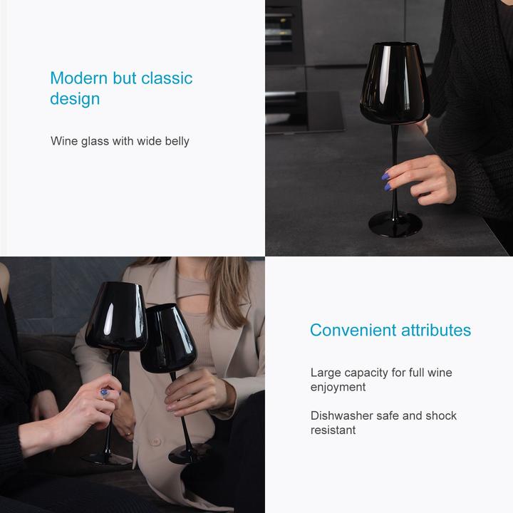 Produktbild Intirilife Wein Glas Set für Rotwein Weisswein (50 cl, 4 Gläser, Weingläser Set)
