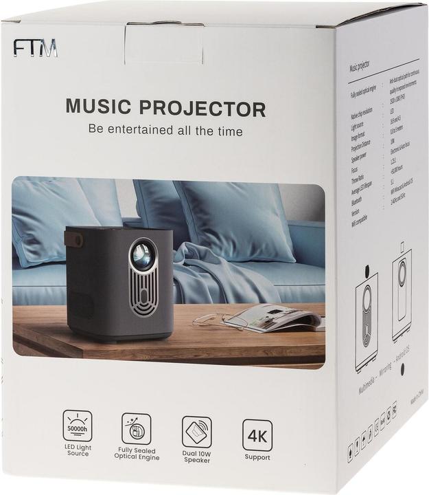 Immagine prodotto FTM Projektor Pro, ANSI-Lumen: 300 lm, Auflösung: 1920 x (Full HD, 300 lm)