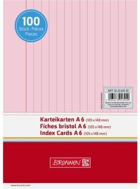 Produktbild KARTEIKAR.A6 LIN ROT/Pà100 (A6, 180 g/m², 100 x)