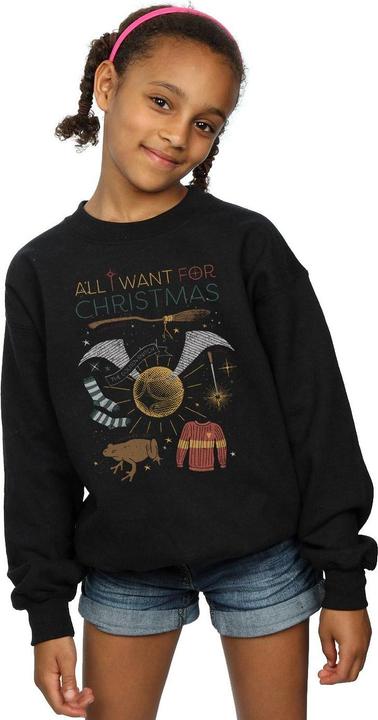 Actual product image Girls All I Want For Christmas Sweatshirt (140, 146)