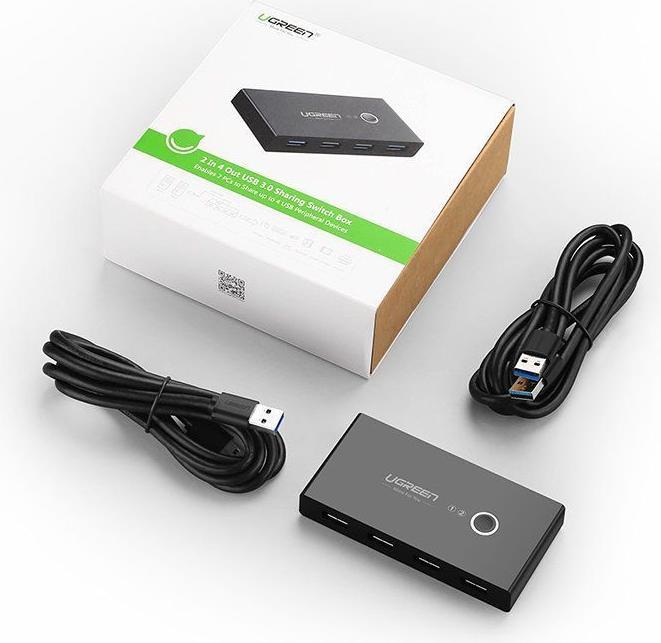 Immagine prodotto Ugreen Scatola per interruttori di condivisione 30768B, USB 3.0