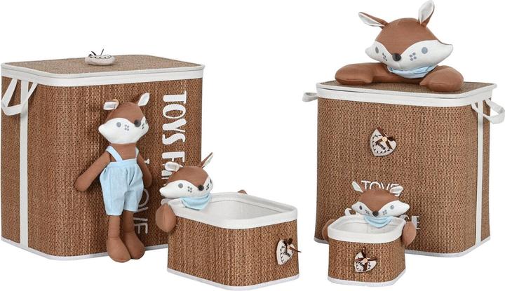 Produktbild Esprit Laundry basket Home Blue Brown Natural Children's 44 x 44 x 45 cm 4 Pieces