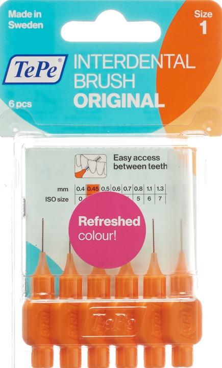 Produktbild TePe Interdental Brush 0.45mm orange (6 x, 0.45 mm)