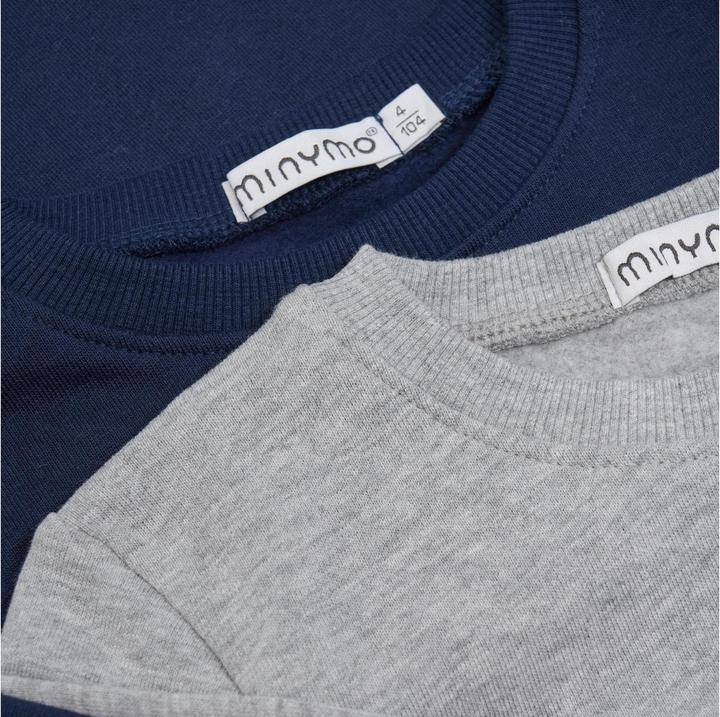 Image du produit Minymo Lot de 2 t-shirts manches longues Grey Melange Gr. 116 (116)