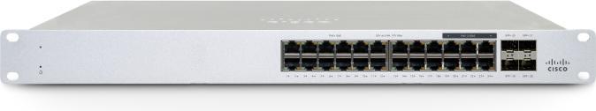 Image du produit Cisco Meraki MS130-24P - Commutateur - géré - 24 x 10/100/1000Base-T + 4 x Gigabit SFP - Montable sur rack (24 ports)