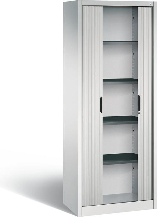 Image du produit C+P Armoire à rideau avec store horizontal (80 x 42 x 198 cm)