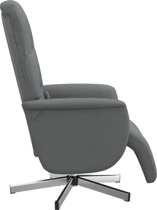 Image du produit VidaXL Fauteuil de massage avec repose-pieds Tissu gris foncé,Couleur