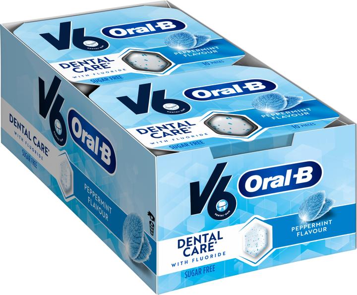 Produktbild V6 OralB Kaugummi Peppermint (12 Stk., 310 g)