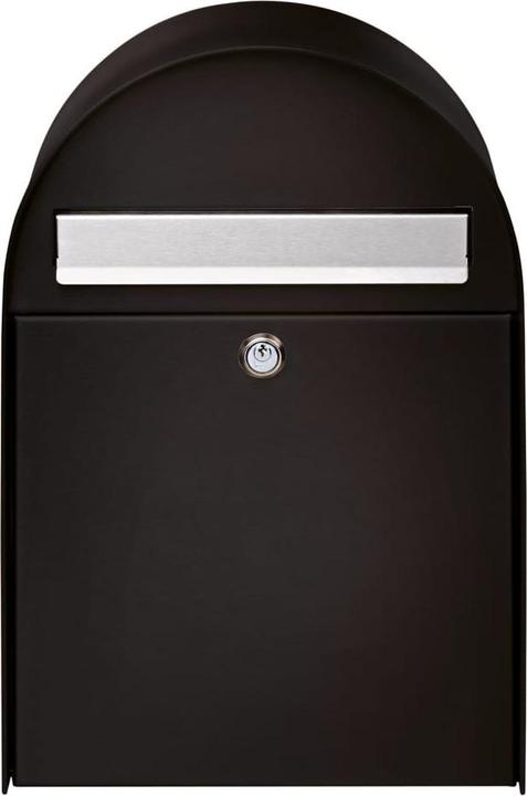 Actual product image Burg Wächter Galvanised steel letter box WxHxD 475/300/222 mm Nordic 680 black with opening stop