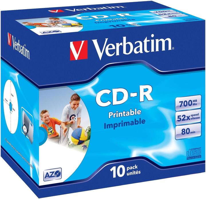 Verbatim CD-R, 52x, 700MB/80min, pack of 10 (10 x)