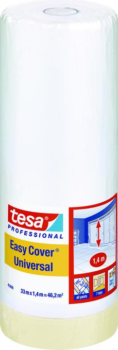 Produktbild tesa Malerkrepp PROFESSIONAL, Malerband inkl. Abdeckfolie (33 m, 1400 mm)