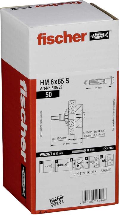 Immagine prodotto Fischer Bullone di ancoraggio R 88561 FAZ II 8/ 30 A 4 Senza specifiche di superficie (50 pz.)