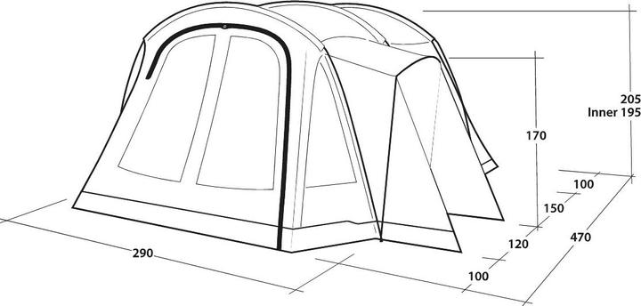 Produktbild Outwell Nevada 4 (Tunnelzelt, 22.40 kg, 4 Personen)