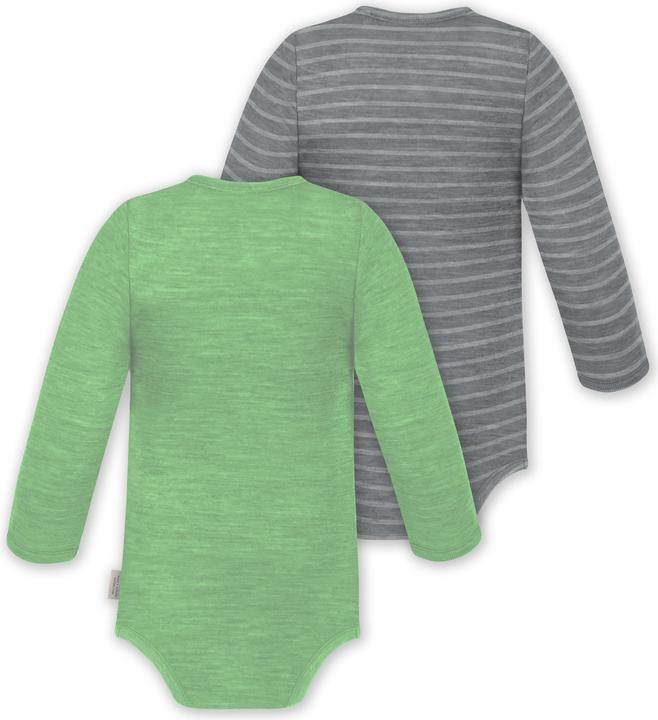 Actual product image Normani 2-pack baby merino bodysuit long sleeve "Auckland" - 9373 (74)