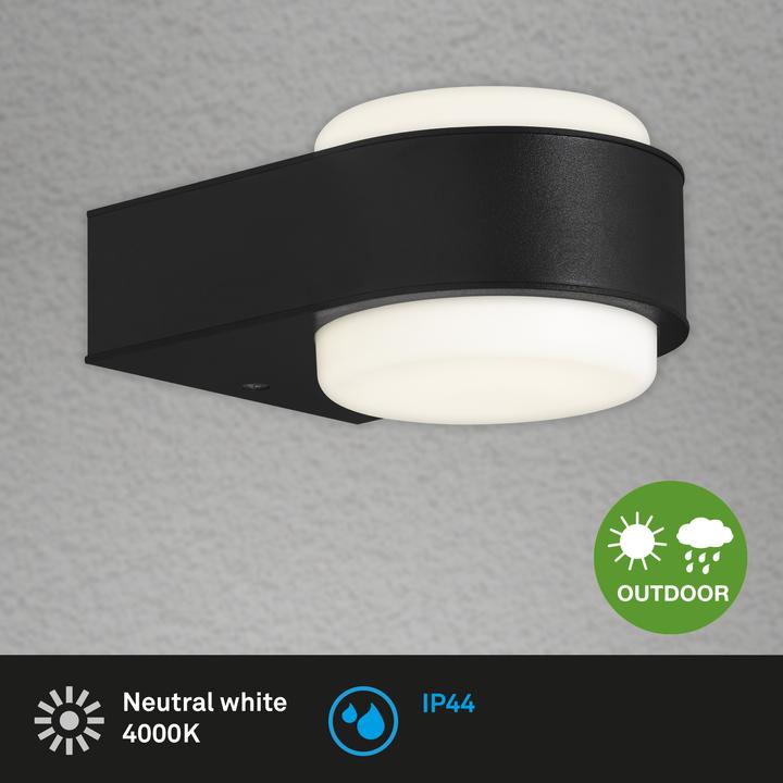 Actual product image Briloner LED outdoor light, black, LED platinum/6.5W (650 lm)