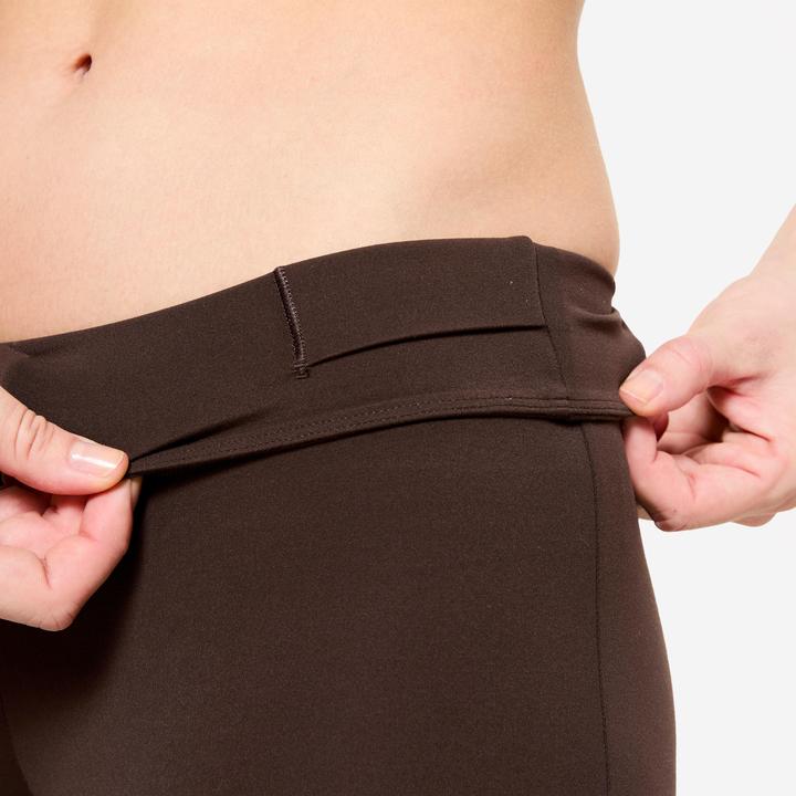 Produktbild Domyos Trainingshose Damen ausgestellt hoher Bund - braun (W35)