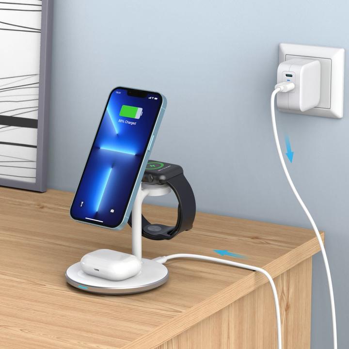 Actual product image Choetech 15W 3 in 1 Wireless Charger T585 F (15 W)