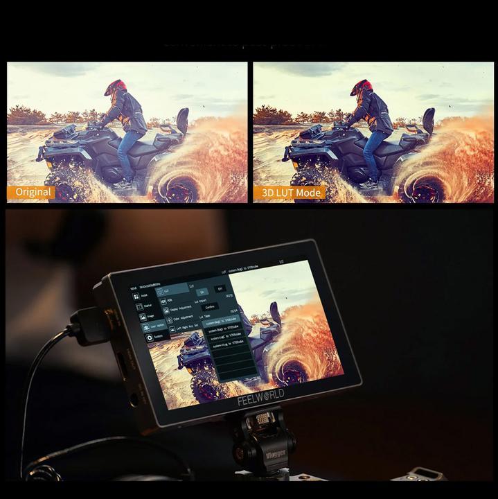 Immagine prodotto Feelworld P6X Monitor da campo per fotocamera DSLR da 5,5 pollici in alluminio Touch Screen 4K HDMI (5.50", 4K)