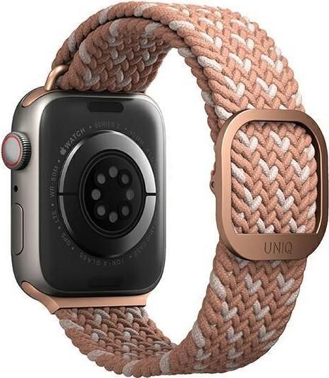 Produktbild Uniq Apple 4/5/6/7/8/SE Smartwatch-Armband, Rosa, 38/40/41 mm (41 mm, 38 mm, 40 mm, Kunststoff)