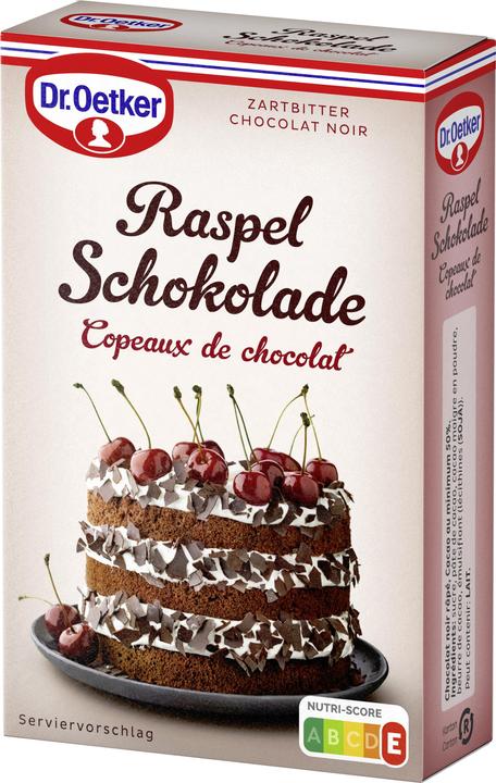 Produktbild Dr. Oetker Raspelschokolade Zartbitter (130 g)