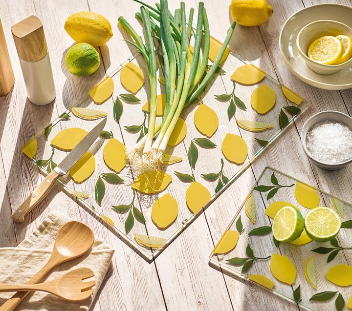Actual product image Zeller Present Schneidbrett Glas Lemons 40x30 cm