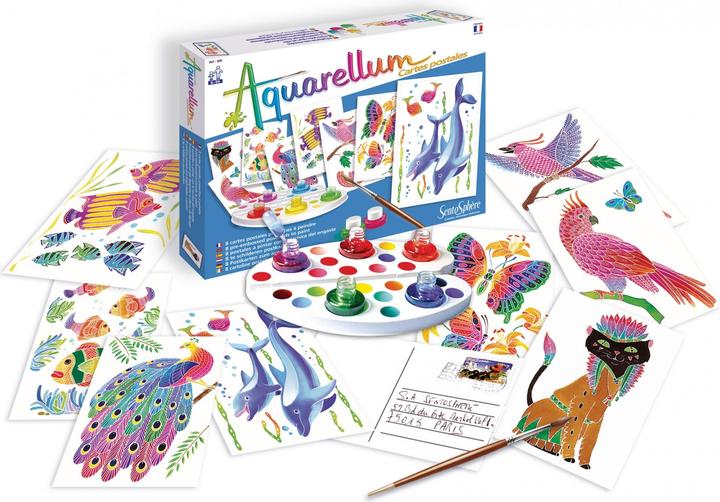 Produktbild Sentosphere Aquarellum 8 Cartes Postales Animaux