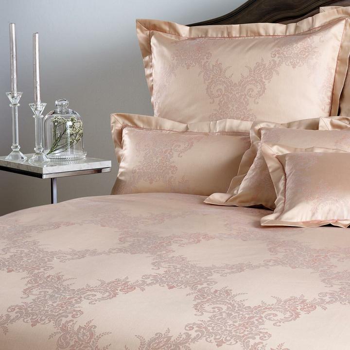 Produktbild Curt Bauer Mako-Brokat Damast Bettwäsche Sophia rosegold (Bettwäsche Set, 155x220 cm + 80x80 cm)