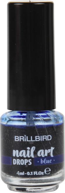 BrillBird Nail Art Drops Blau 4ml (Blau, Farblack)