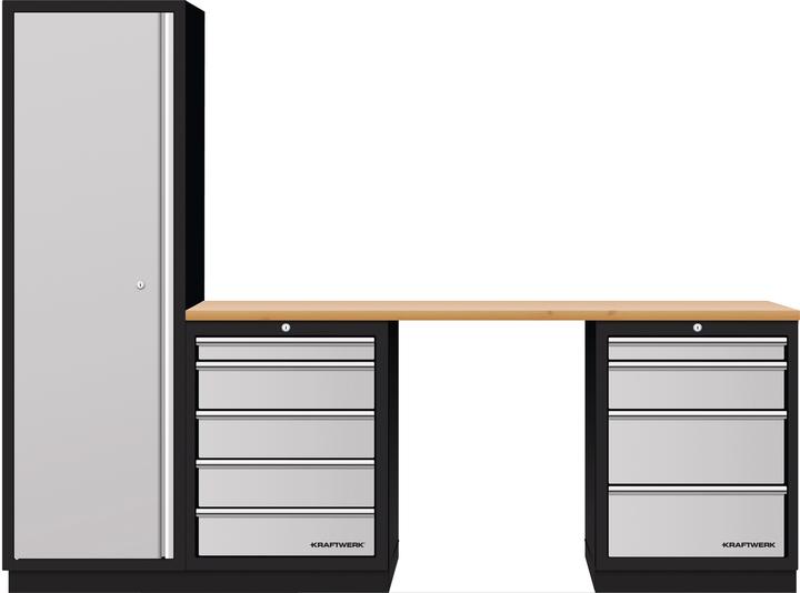 Produktbild Kraftwerk Mobilio 3er Kombi, Hochschrank, Buche Multiplex (45.80 cm, 200 cm)