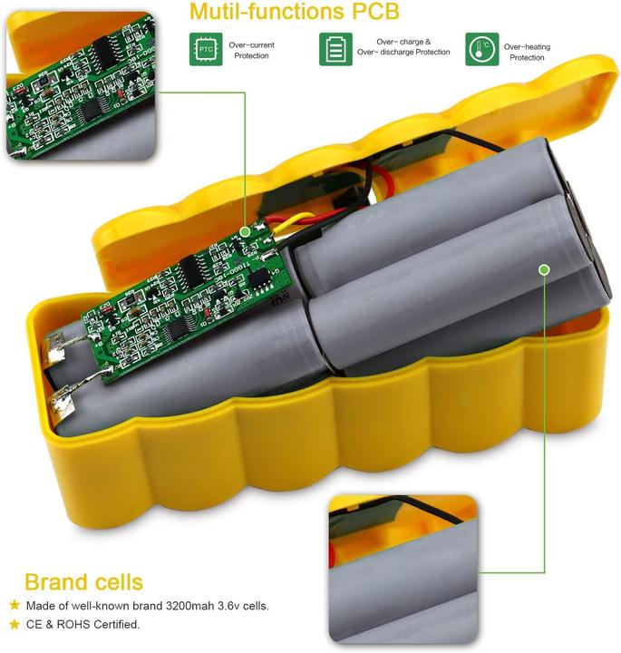 Actual product image Melasta 6400mAh Li-Ion replacement battery