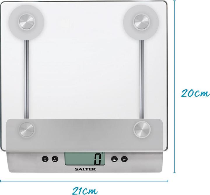 Actual product image Salter 3003 SSSVDR08 Aquatronic Glass Kitchen Scale