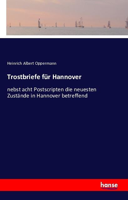 Image du produit Trostbriefe für Hannover (Heinrich A. Oppermann, 2016)