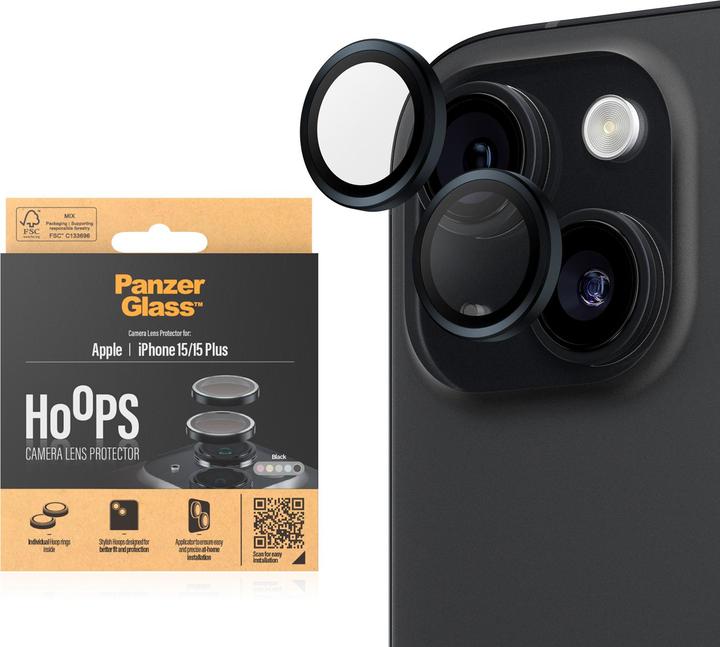Produktbild PanzerGlass Hoops Camera Lens Protector (1 Stück, Apple iPhone 15)