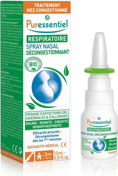Puressentiel Abschwellendes Nasenspray ätherisches Öl Bio (1 Stück)