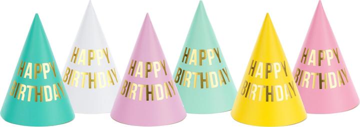 Partydeco Partyhüte Happy Birthday