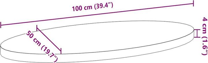 Produktbild VidaXL Lyndsie (100 x 50 x 4 cm)