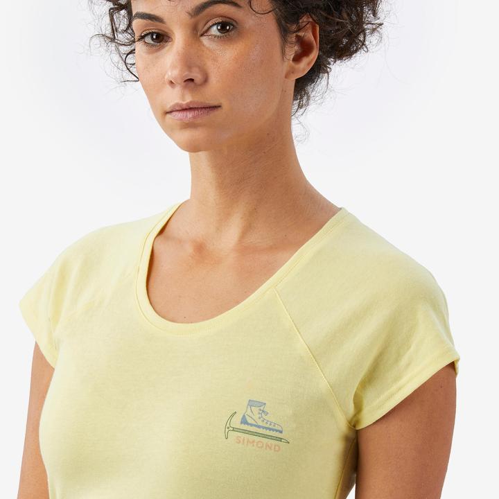 Produktbild Simond Kletter-T-Shirt Damen stretch - Vertika gelb by Montse Galbany (L)