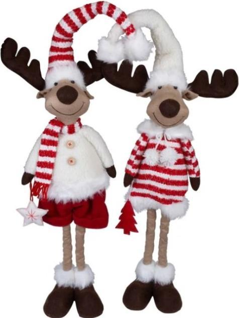 Image du produit Christmas Paradise Elan lutin 60-80cm - Figurine décorative faite main avec pieds télescopiques