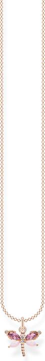 Thomas Sabo Kette Libelle mit Steine roségold (925er Silber, 38 - 45 cm)