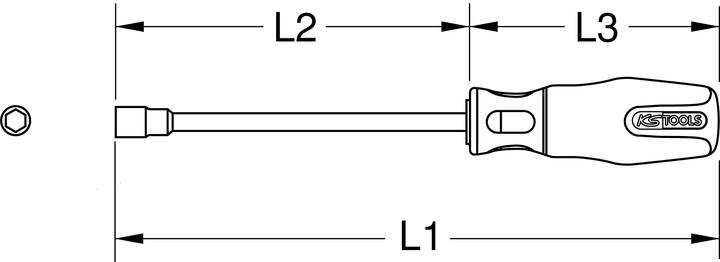 Immagine prodotto KS Tools Cacciavite a bussola BERYLLIUMplus esagono 13 mm (esagono)