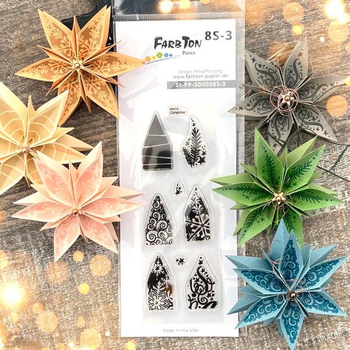 Immagine prodotto FarbTon Timbro in silicone per stella pieghevole piccola "Natale